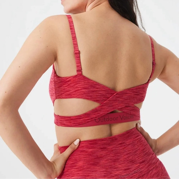 Outdoor Voices Rose Garden Flow Low Coverage Bra - Picture 2 of 6